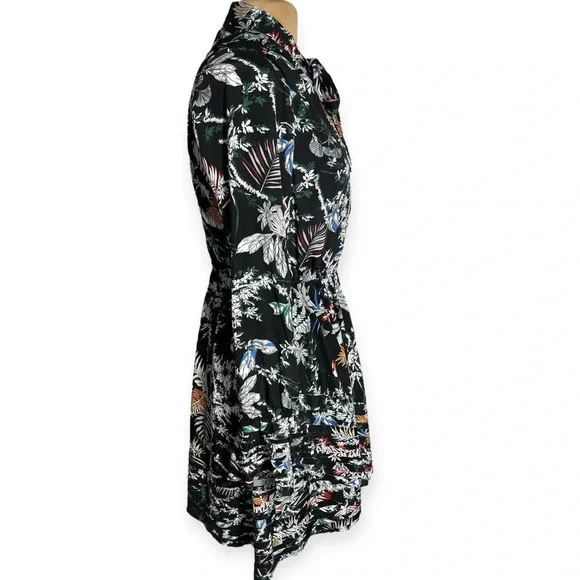 DEREK LAM size 6
Bell-Sleeve Black Multicolor Floral Silk Dress - Picture 7 of 12